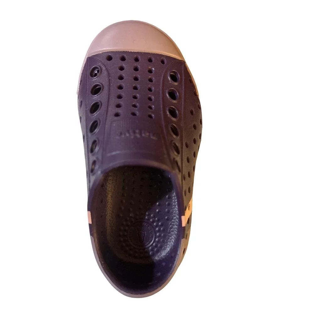 Native Jefferson Kids Purple Lavender‎ Perforated Slip On Water Shoes Size C5